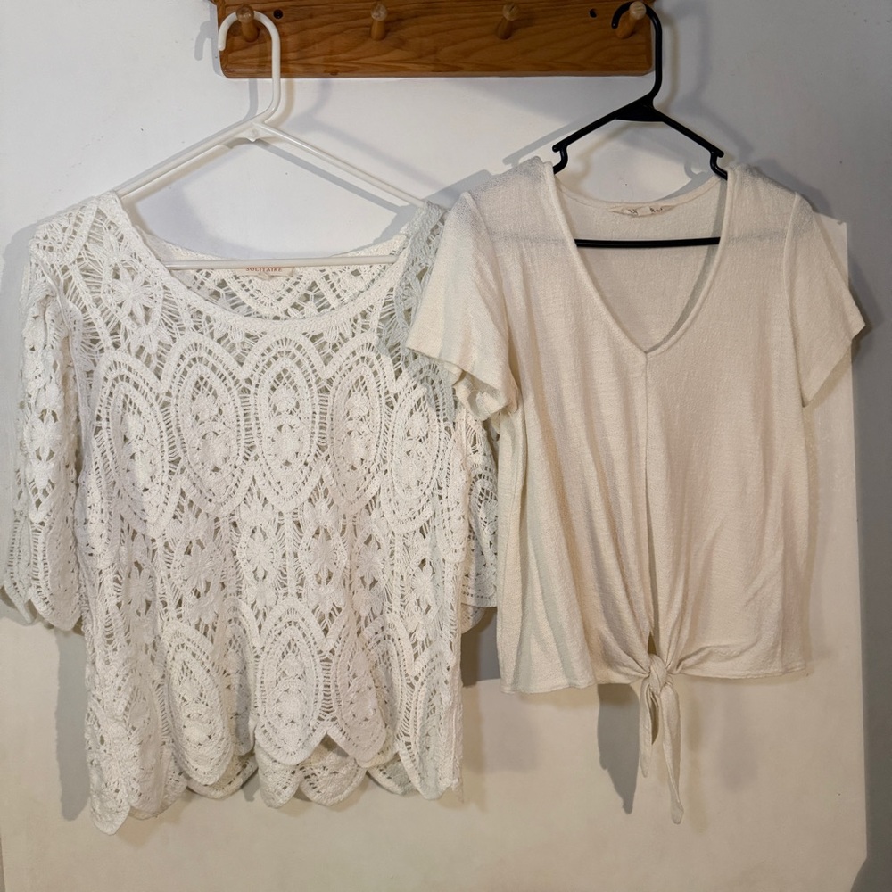 Set of off white medium blouses